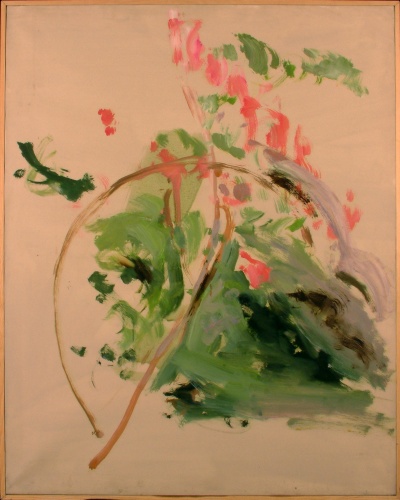 giardino con magnolia<br>olio su tela<br>80x100   08-1995<br>
				(51)