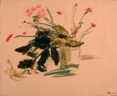 fiori nel vaso<br>Olio su Tela<br>50x60   07-12-1989<br>
				(157)