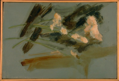 fiori bianchi<br>Olio su Tela<br>20x30   11-05-1985<br>
				(298)